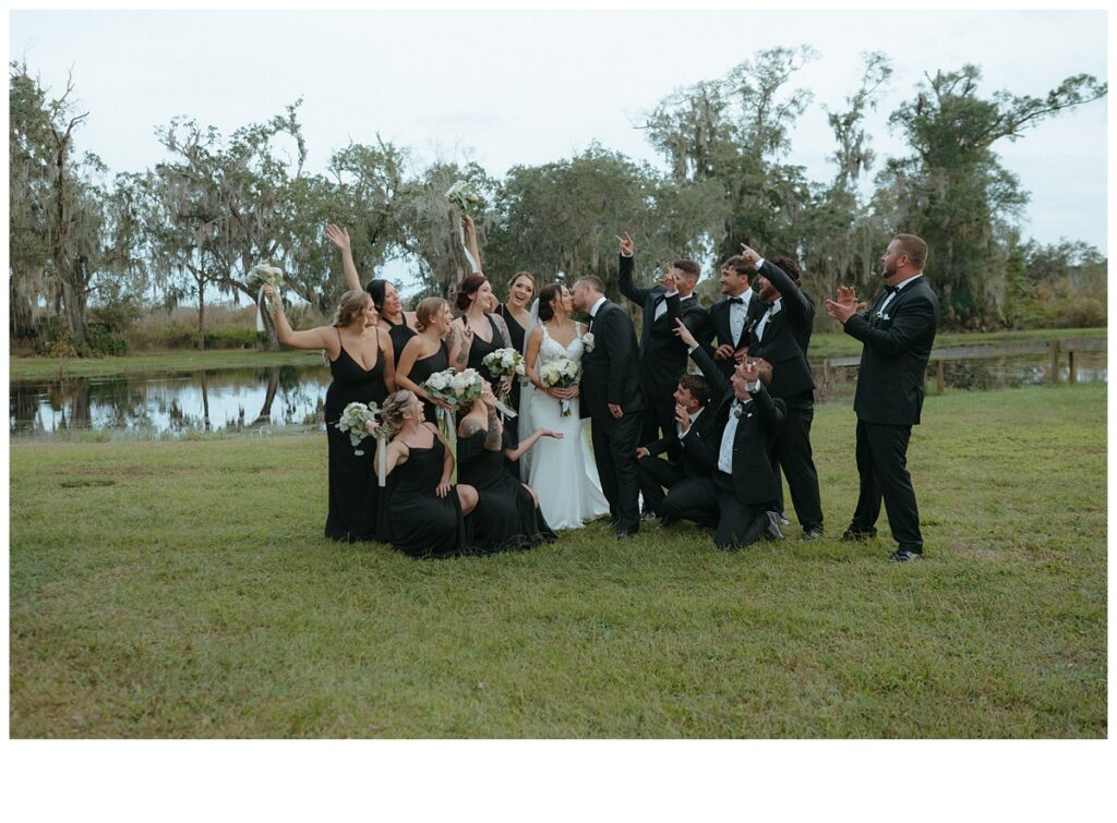 fun and exciting bridal party cheering