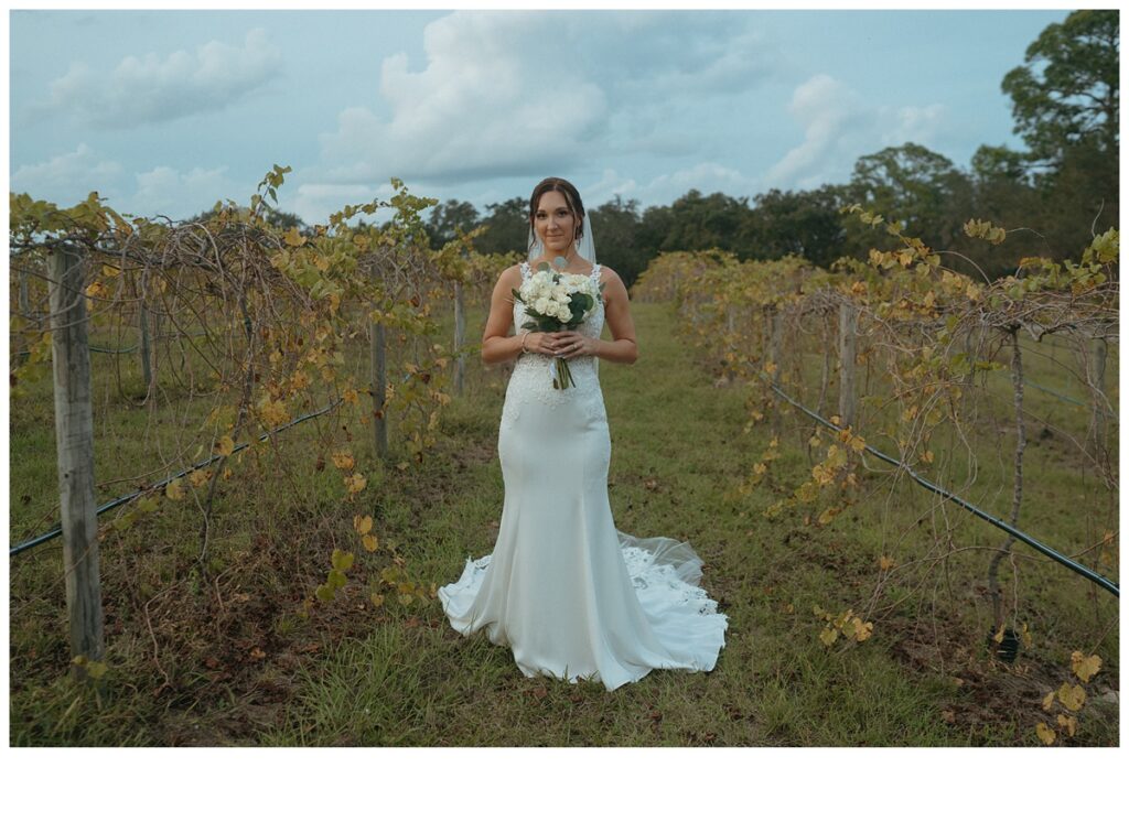 bride holding bouquet