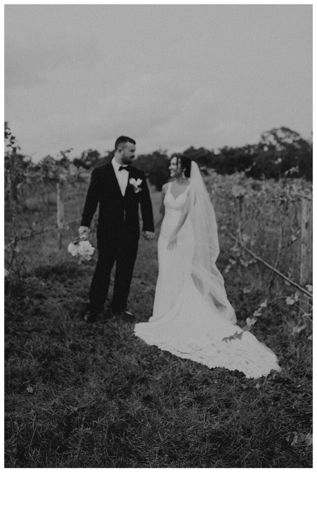 black and white blurred wedding couple at Black Willow Ranch