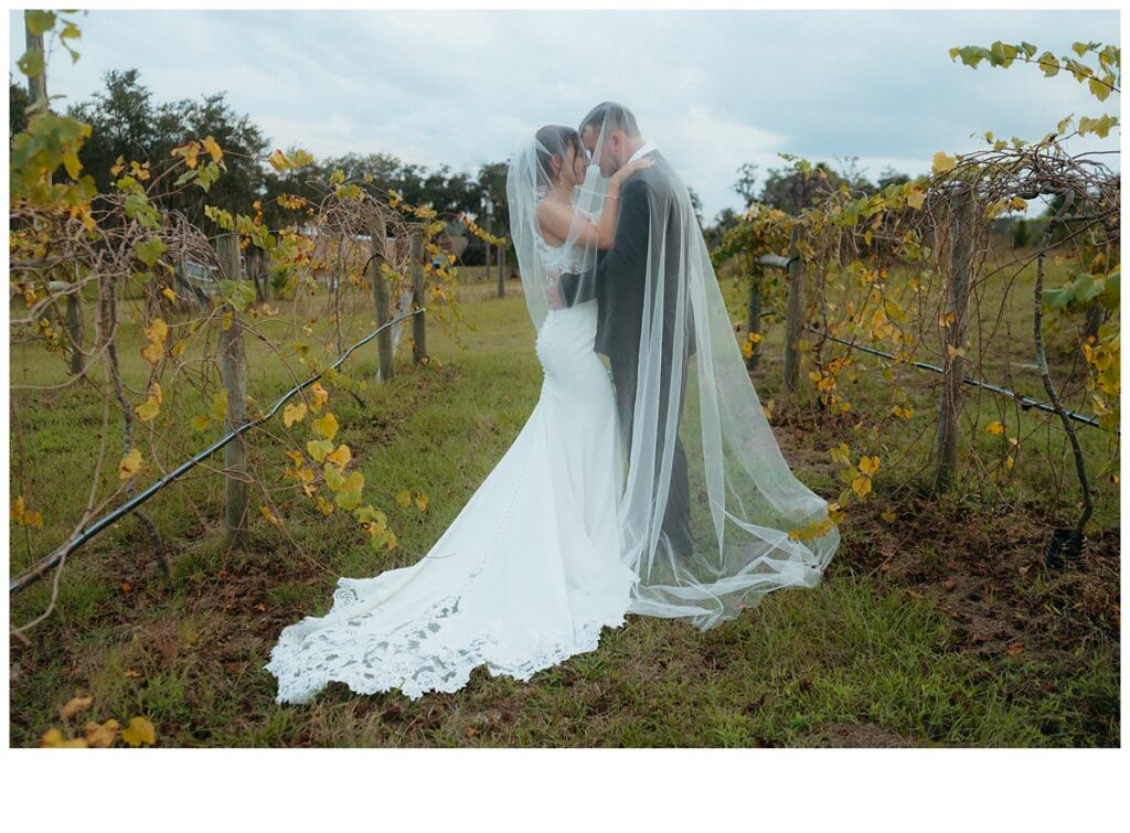 Unique bride and groom photo at Black Willow Ranch