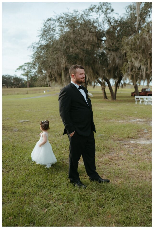 daddy daughter first look before ceremony at black willow ranch mims