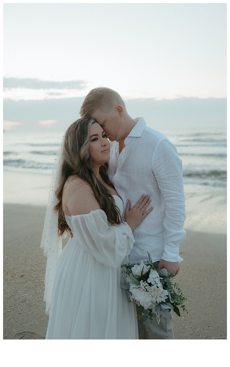 bride and groom intimate photo