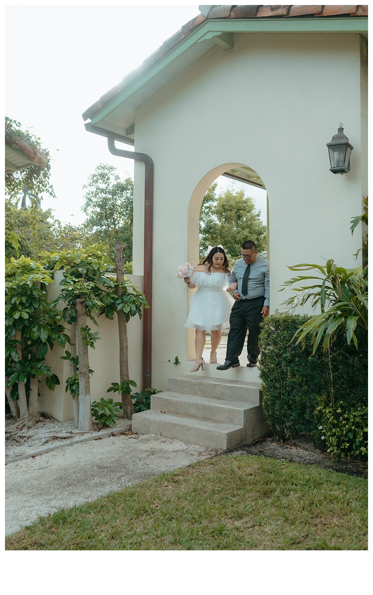 bride walking down with dad