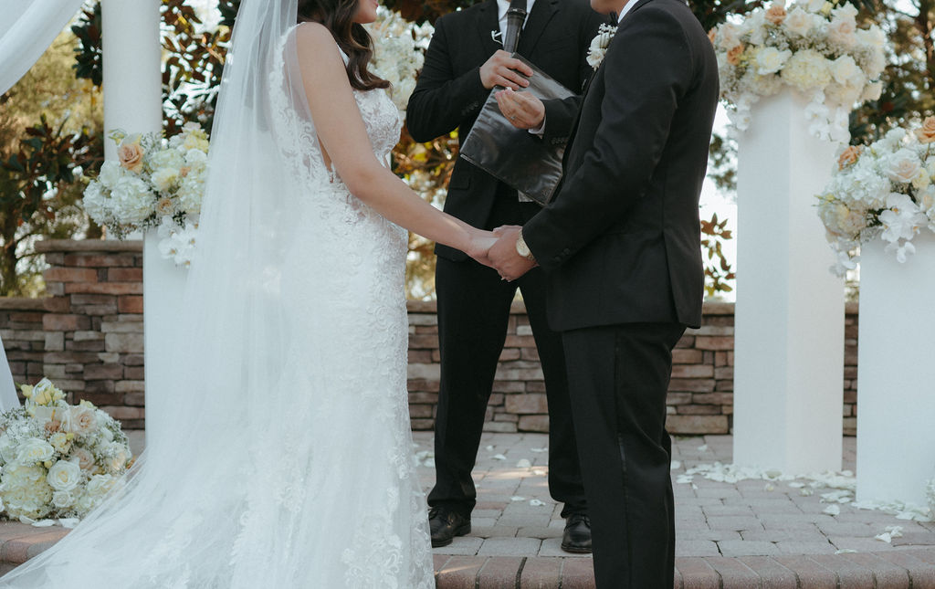 outdoor wedding ceremony at The Royal Crest Room in Florida