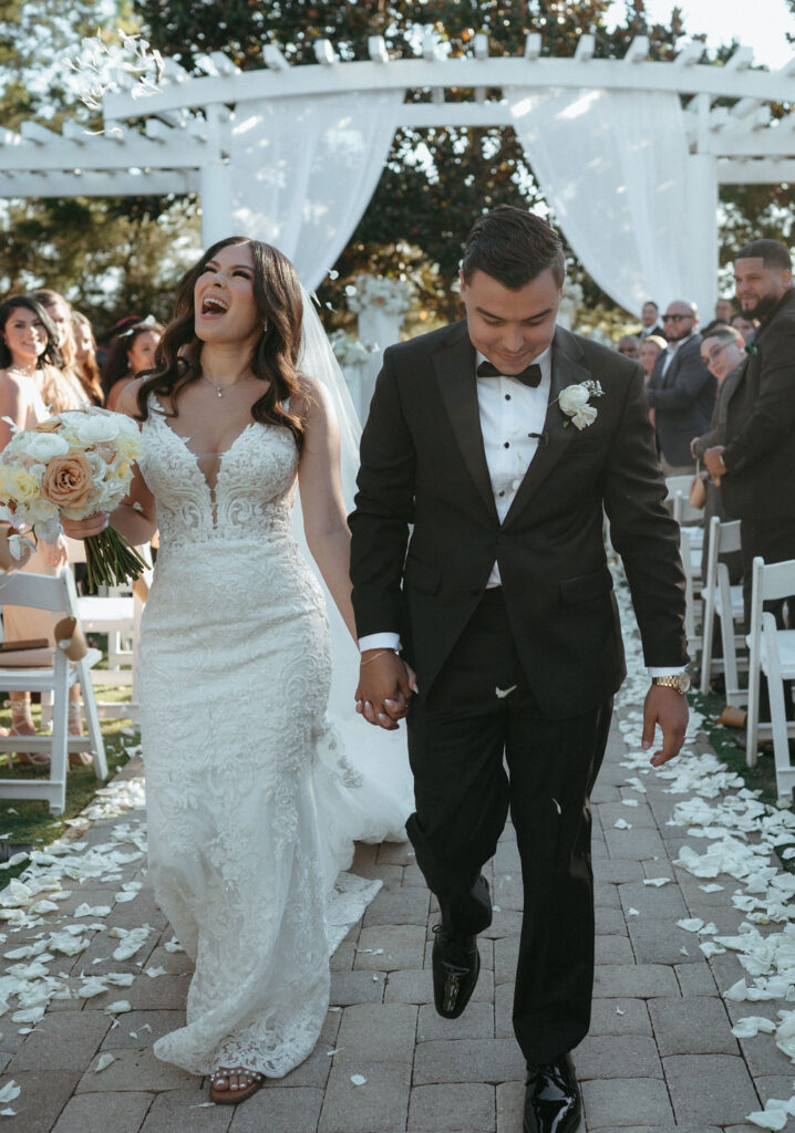 outdoor wedding ceremony at The Royal Crest Room in Florida