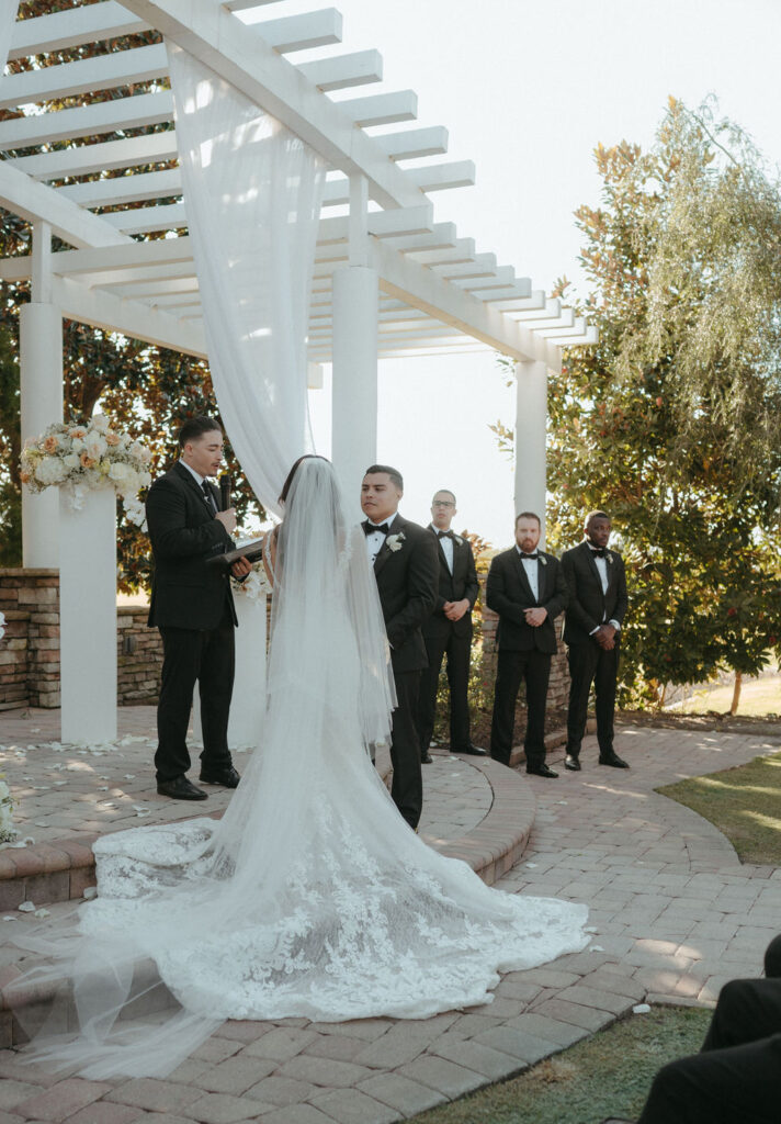 outdoor wedding ceremony at The Royal Crest Room in Florida