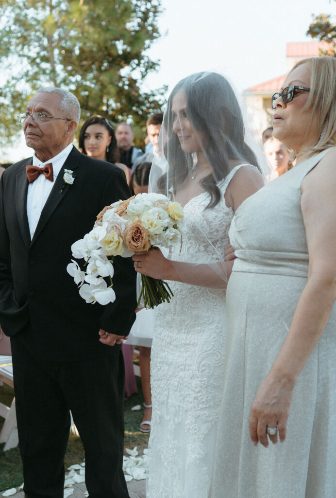 outdoor wedding ceremony at The Royal Crest Room in Florida