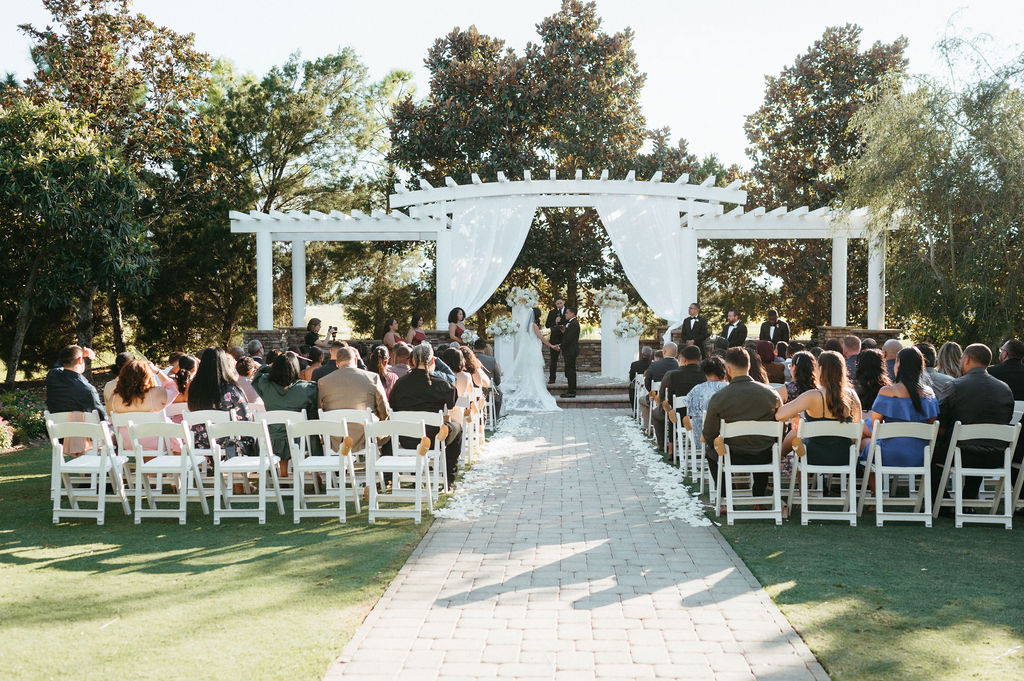 outdoor wedding ceremony at The Royal Crest Room in Florida