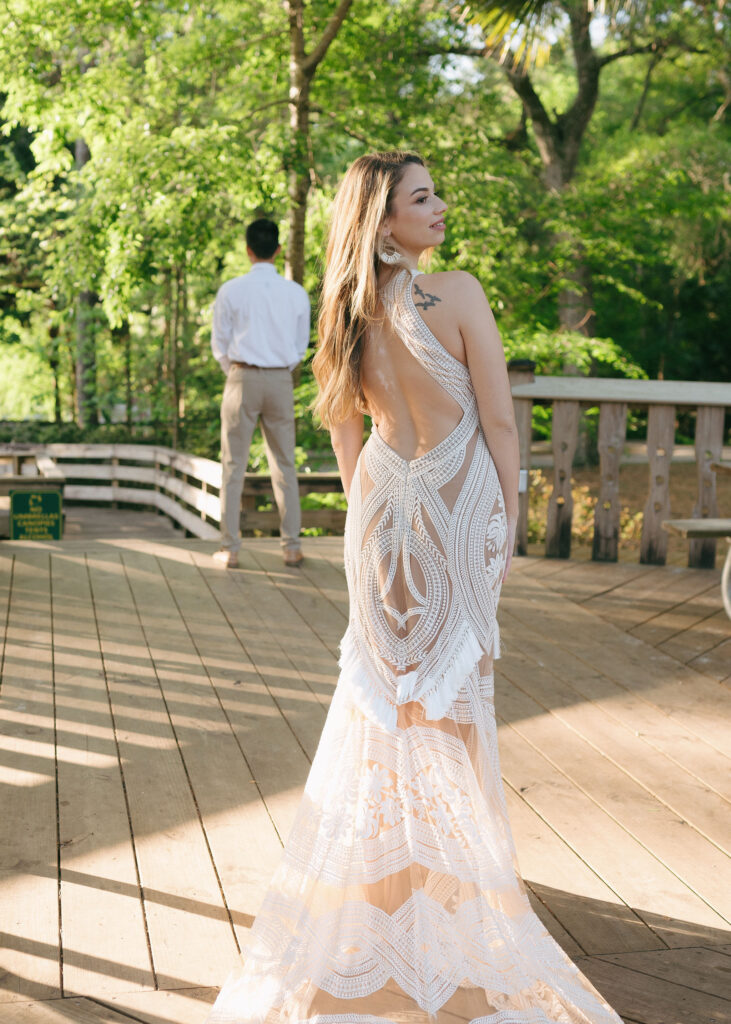 First look before they elope at Kelly Park Springs in Florida