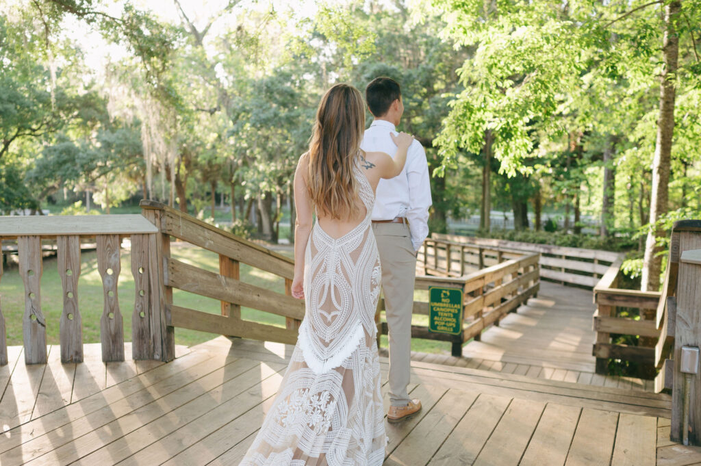 First look before they elope at Kelly Park Springs in Florida