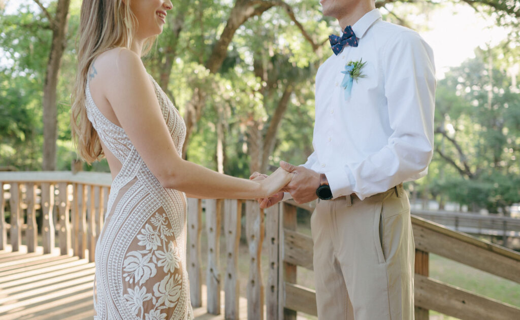 First look before they elope at Kelly Park Springs in Florida