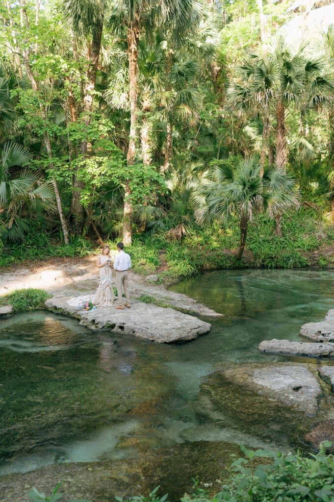 Intimate elopement at Kelly Park Springs in Florida