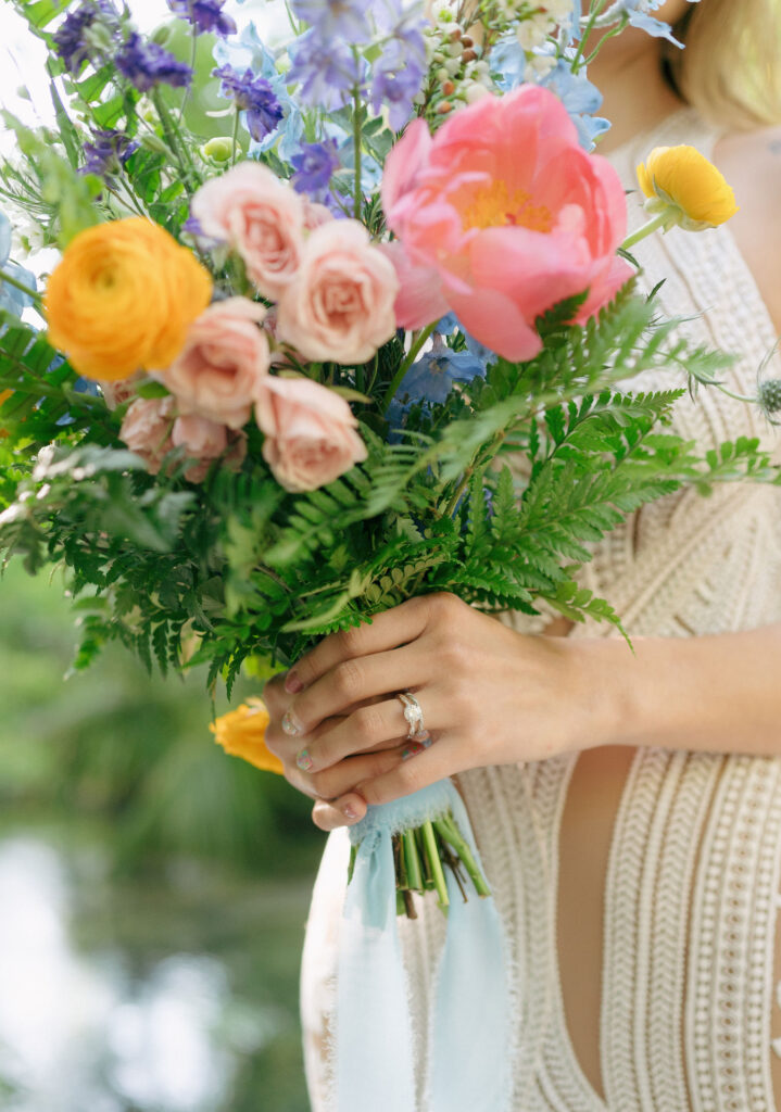 Intimate elopement at Kelly Park Springs in Florida