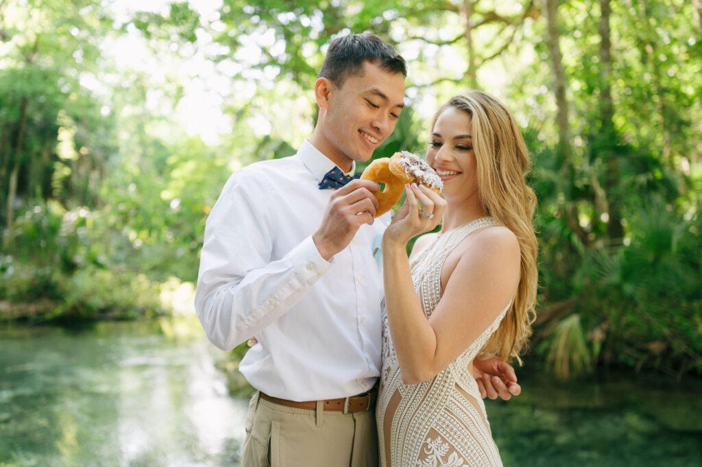 Intimate elopement at Kelly Park Springs in Florida