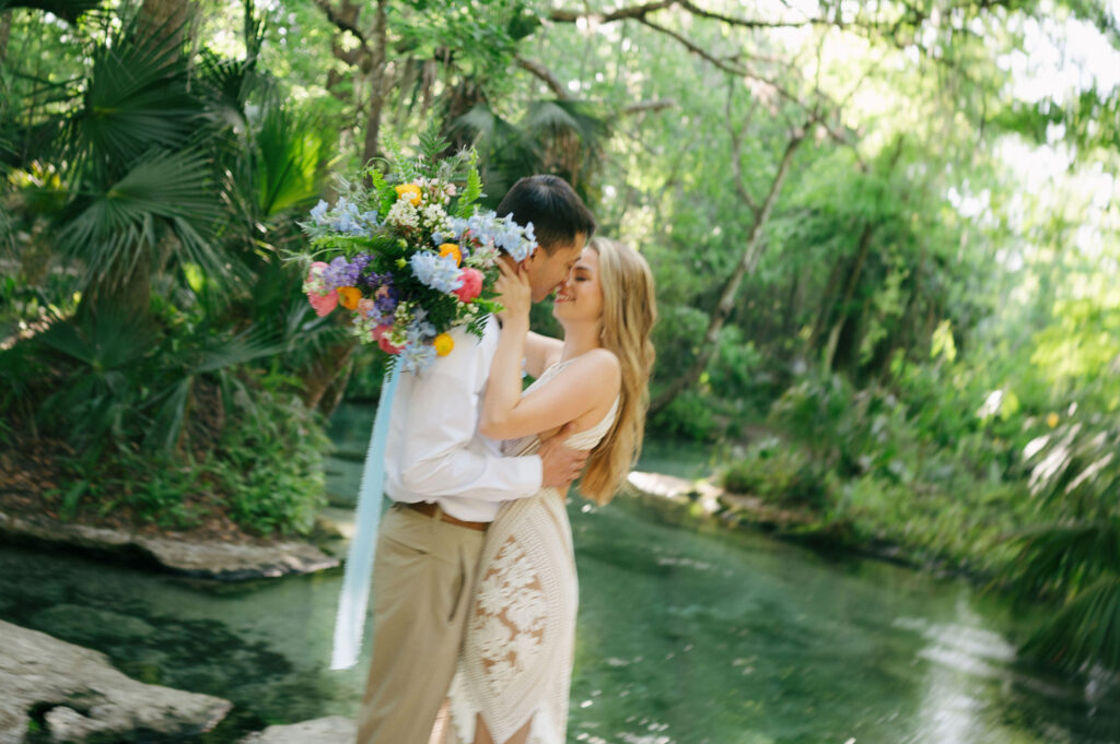 Intimate elopement at Kelly Park Springs in Florida